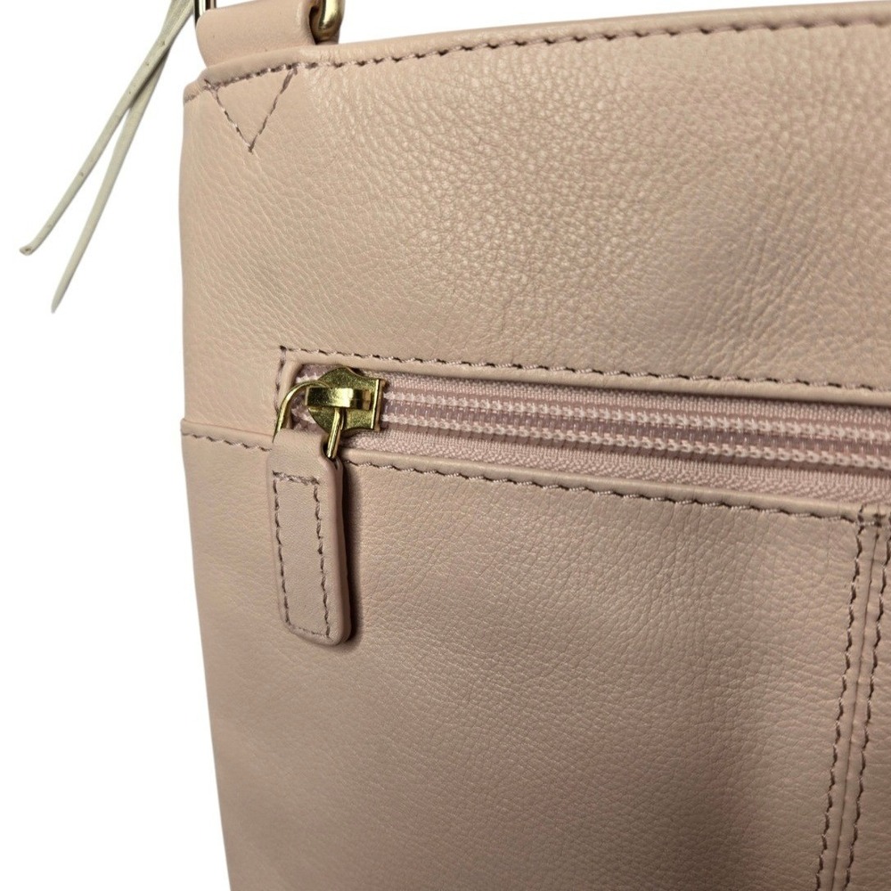 Radley London Pocket Leather Crossbody Bag Pebbled Blush Pink Scottie Dog Charm - Picture 7 of 16
